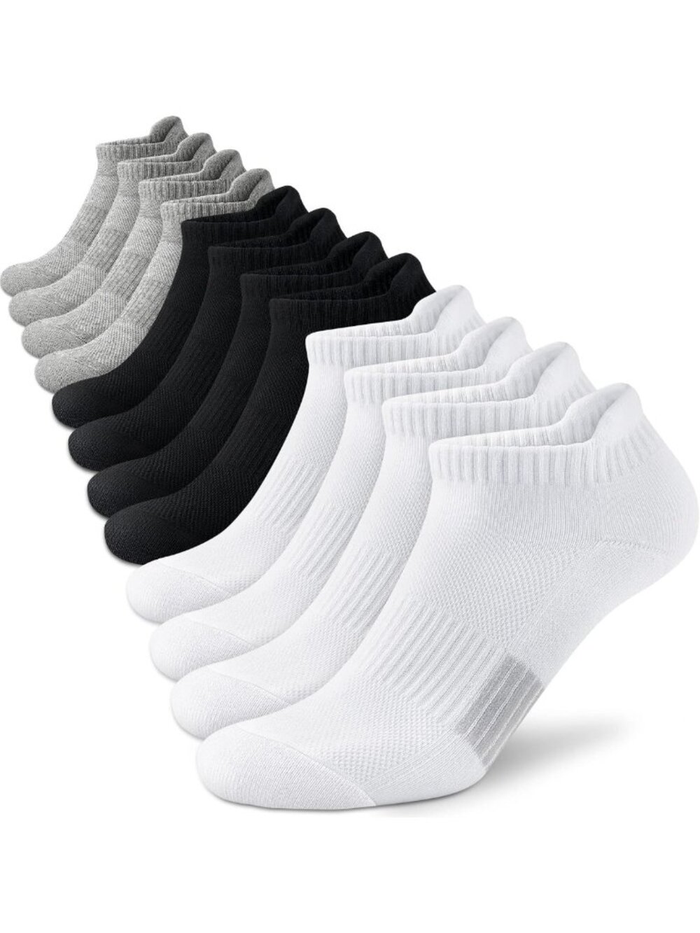Cushioned Ankle Socks for Women - No Show Athletic Running - 4-6 Pairs Comfort